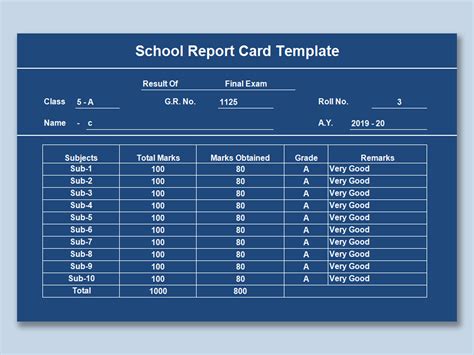 marksheet format in excel free download|Grade Sheet Template .